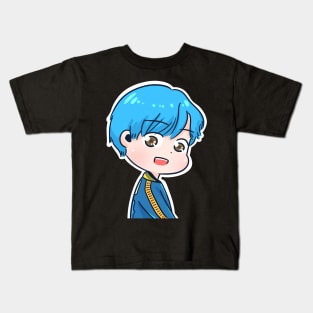 BTS V Taehyung blue Kids T-Shirt